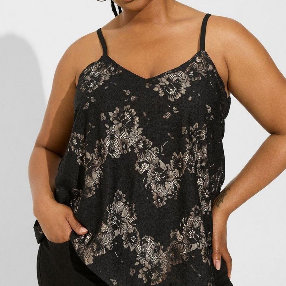 Size 4 / 4X Torrid Sophie swing lace camo deep black lace